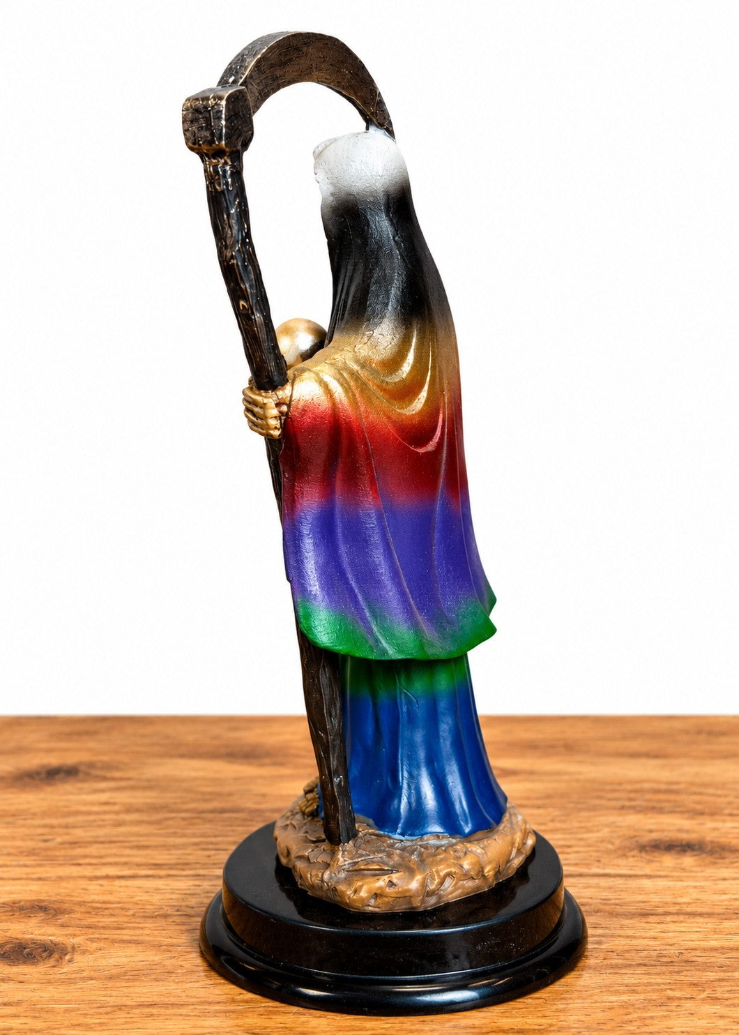 5" Tall Santa Muerte Statue - Multicolored