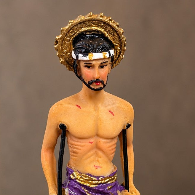 5"H Saint Lazarus Lazarus Bethany / San Lazaro / Babalu Aye Holy Figurine