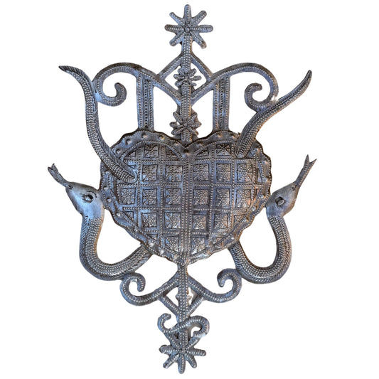 Voodoo Veve - Erzulie Feda & Dambla Metal Wall Art