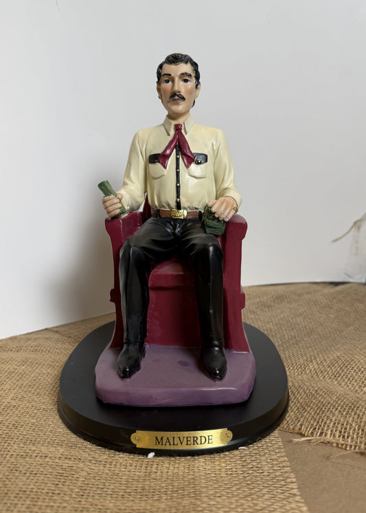 10.5"H Jesus Malverde Angel of the Poor Sinaloa Figurine