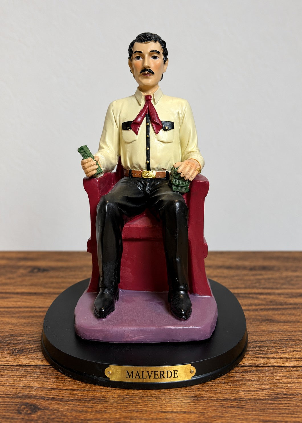 10.5"H Jesus Malverde Angel of the Poor Sinaloa Figurine