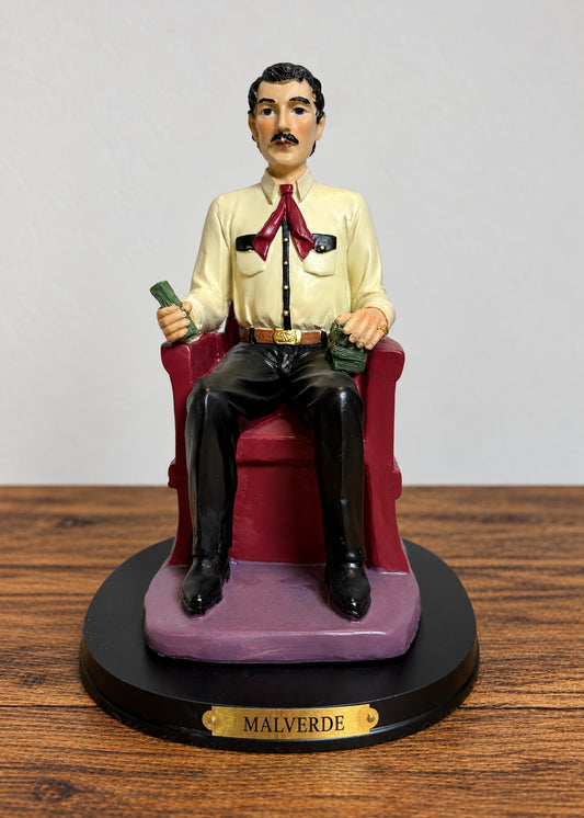 10.5"H Jesus Malverde Angel of the Poor Sinaloa Figurine
