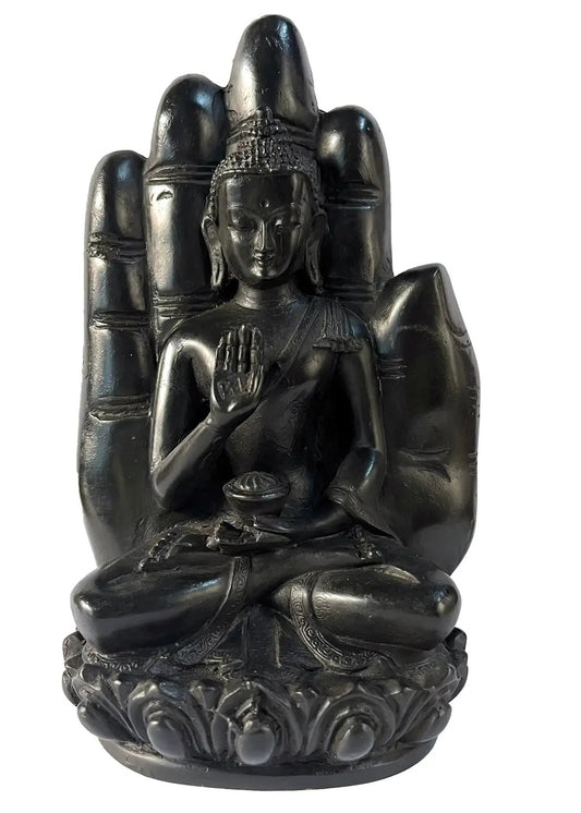 Yak & Yeti Blessing Buddha - Black