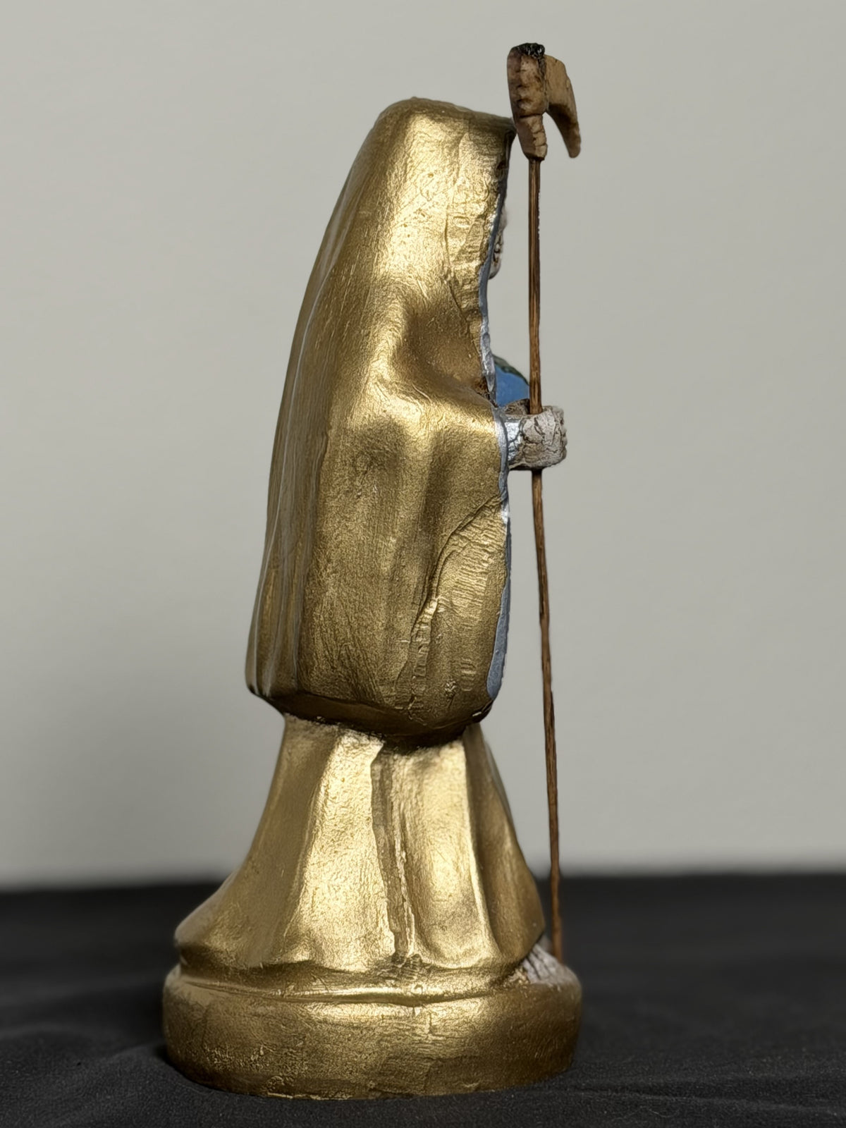Santa Muerte 8.5 inch Statue Prepared - Gold