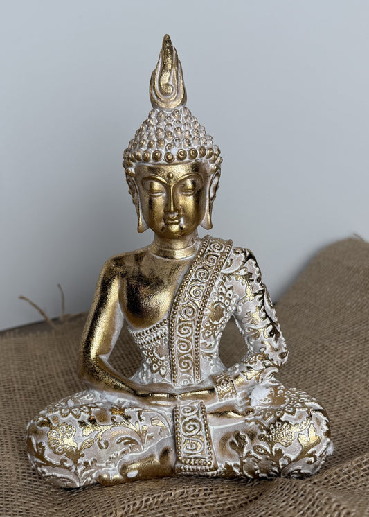 Oceanic Linkways - Buddha Statue Gold Meditation - 5.20"L x 7.5" H
