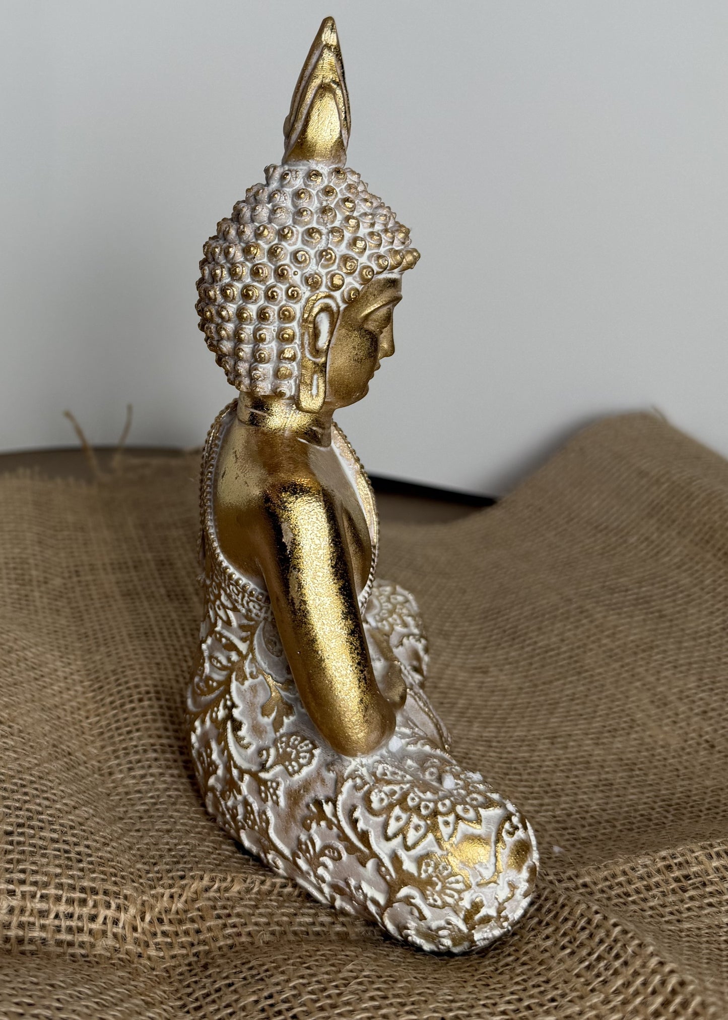 Oceanic Linkways - Buddha Statue Gold Meditation - 5.20"L x 7.5" H