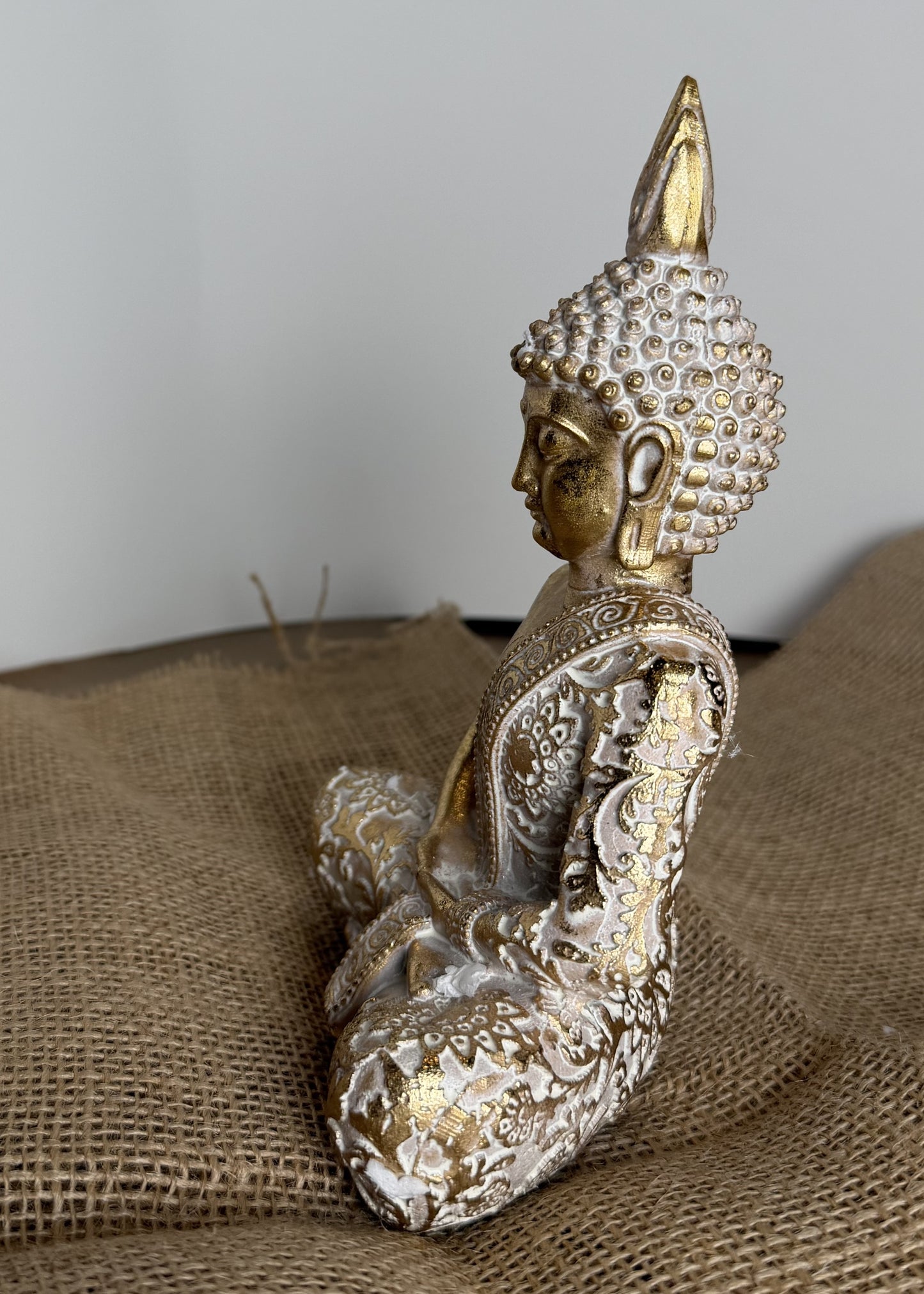 Oceanic Linkways - Buddha Statue Gold Meditation - 5.20"L x 7.5" H