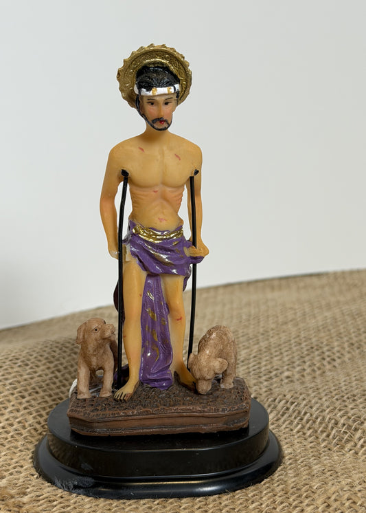 5"H Saint Lazarus Lazarus Bethany / San Lazaro / Babalu Aye Holy Figurine