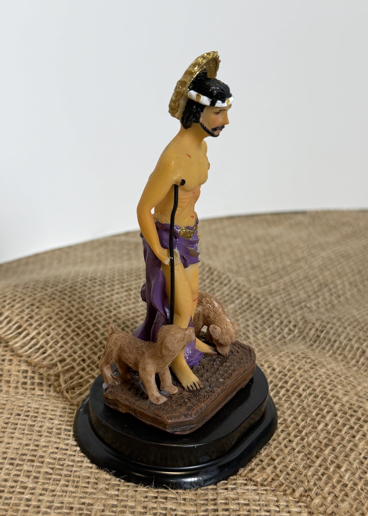 5"H Saint Lazarus Lazarus Bethany / San Lazaro / Babalu Aye Holy Figurine