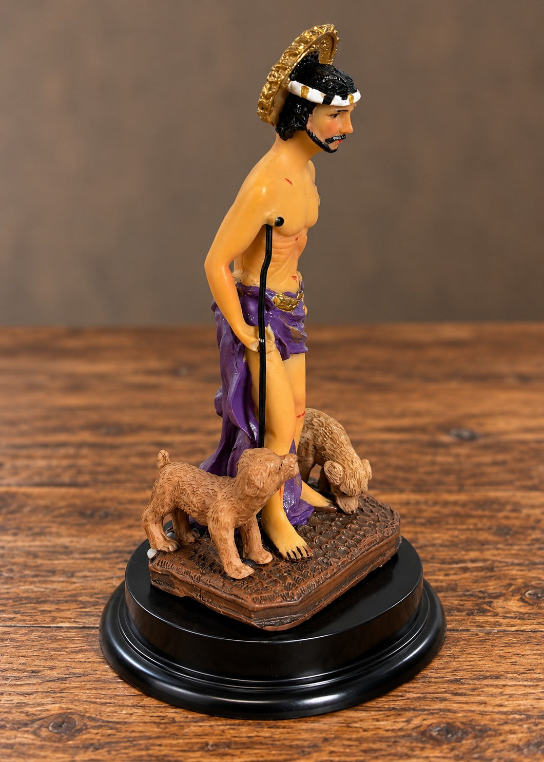 5"H Saint Lazarus Lazarus Bethany / San Lazaro / Babalu Aye Holy Figurine