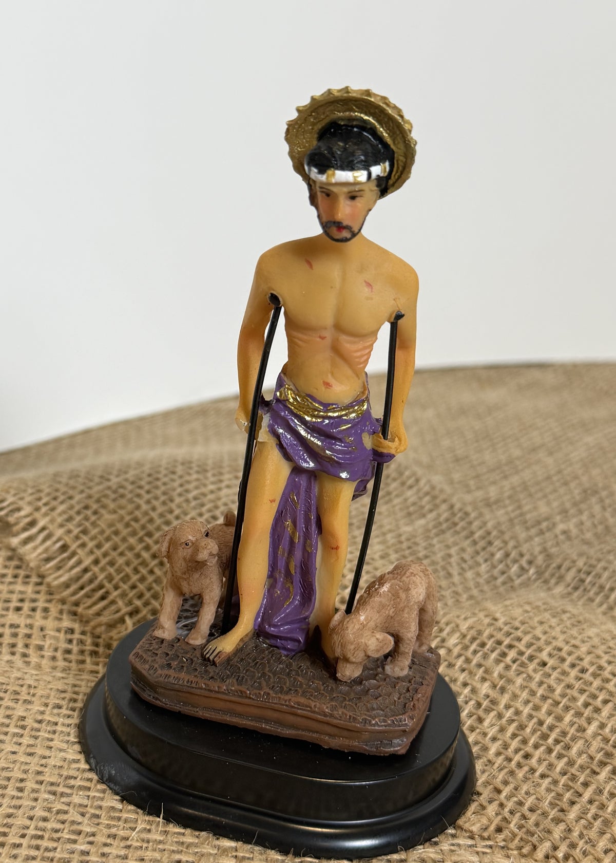 5"H Saint Lazarus Lazarus Bethany / San Lazaro / Babalu Aye Holy Figurine
