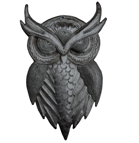 Haitian Metal Owl Wall Art - #2