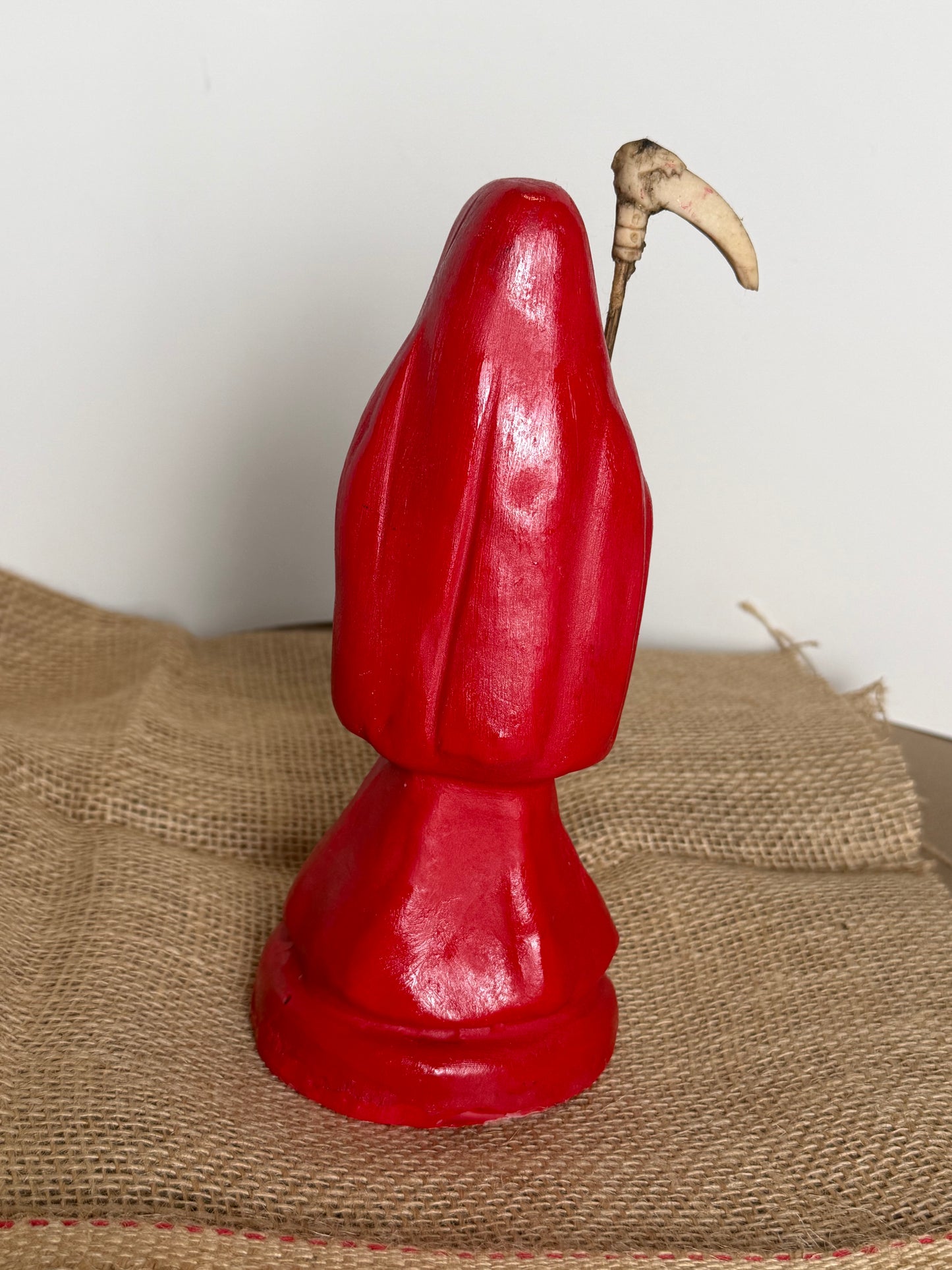 Santa Muerte 8.5 inch Statue Prepared - Red