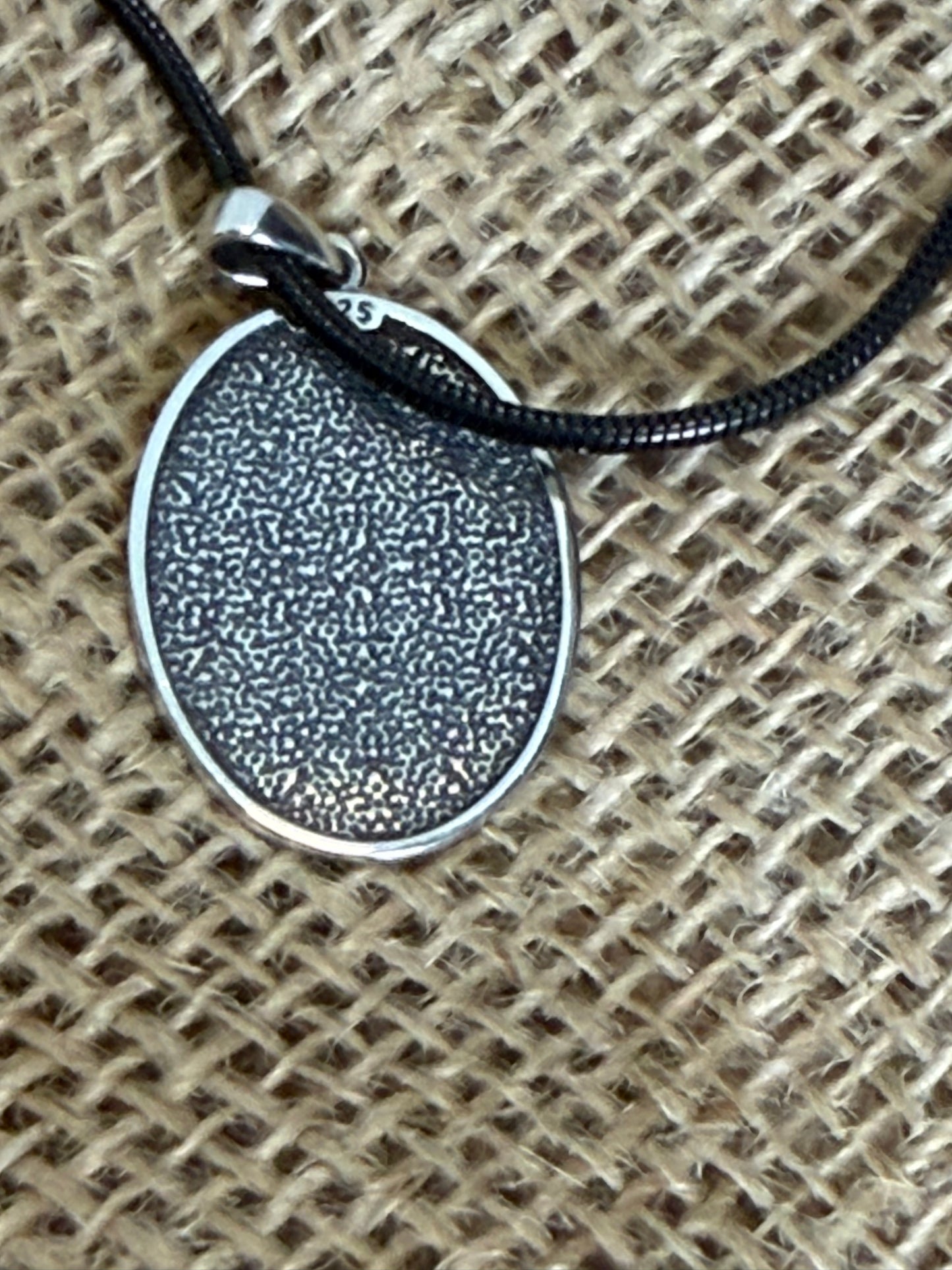 Sterling Silver Santa Muerte Pendant Necklace
