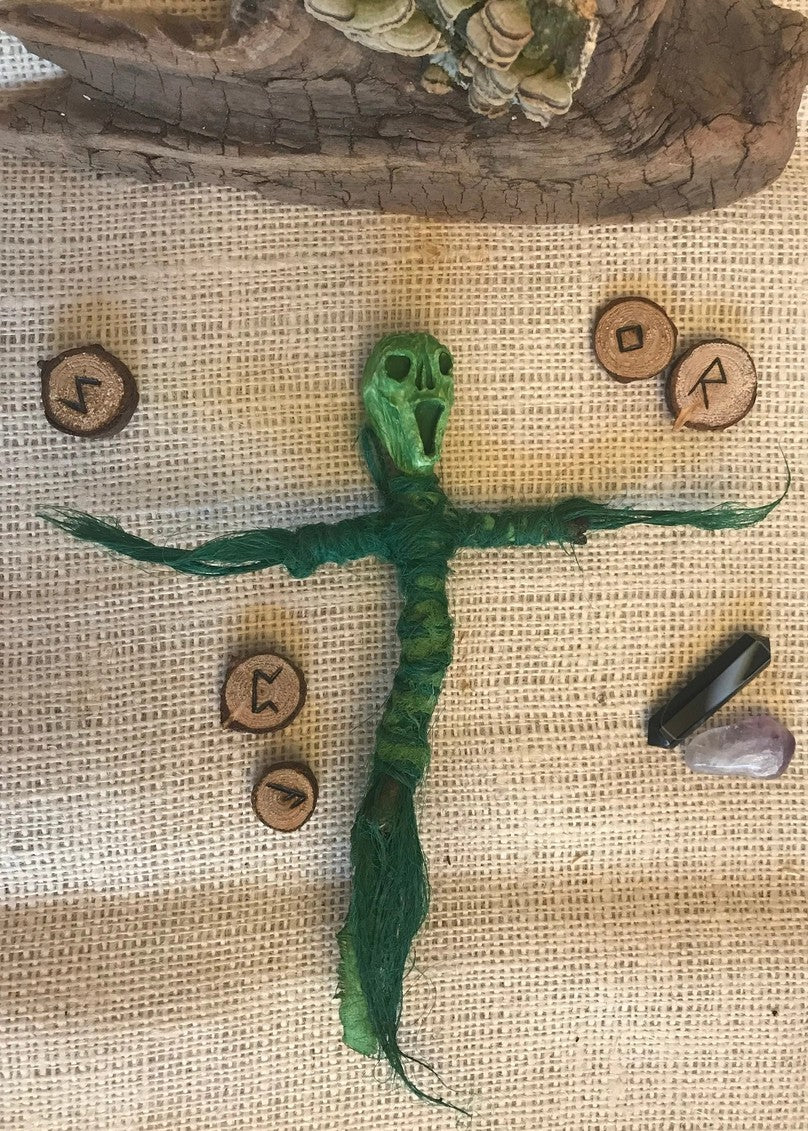 Rooted Ravens Creativity & Guidance Studio - Mini Voodoo Doll Prosperity Altar Figurine